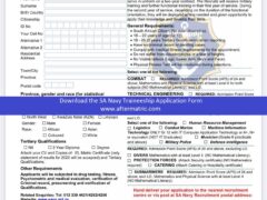 Download the SA Navy Traineeship Application Form