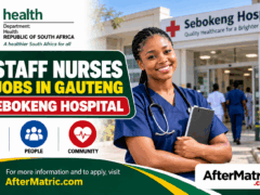 Graphic announcement stating thet Sebokeng Hospital is Hiring 5 Staff Nurses Jobs in Gauteng